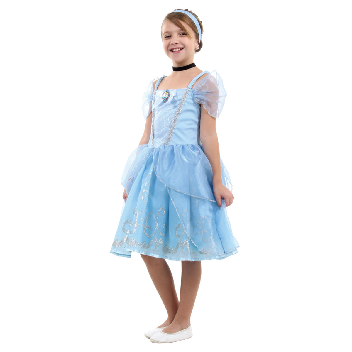 Vestido Infantil Cinderela (curto)