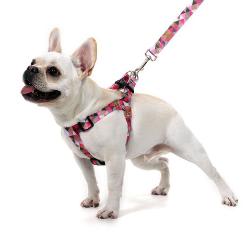 Peitoral para Cachorros Triângulo Rosa
