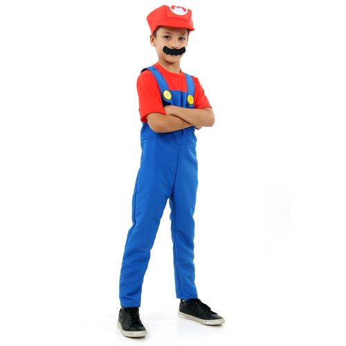 Fantasia Mario Bros Infantil Luxo - Super Mario World