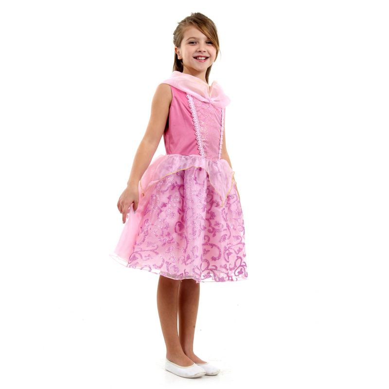 FANTASIA PRINCESA BELA ADORMECIDA VESTIDO AURORA ROSA LUXO