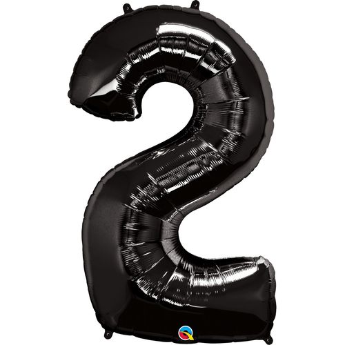 Balão Metalizado Microfoil 34 Polegadas - 86cm - Nº2 Preto - Qualatex