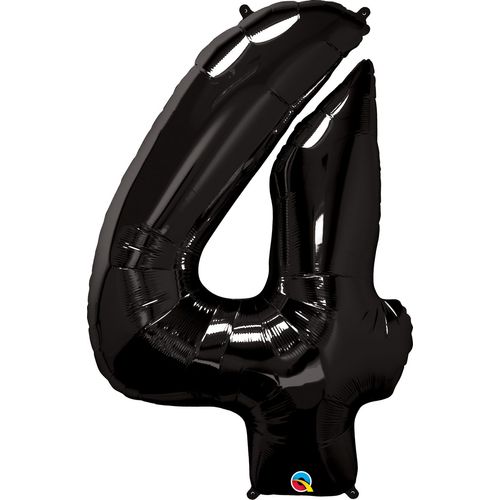 Balão Metalizado Microfoil 34 Polegadas - 86cm - Nº4 Preto - Qualatex
