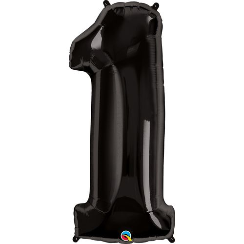 Balão Metalizado Microfoil 34 Polegadas - 86cm - Nº1 Preto - Qualatex