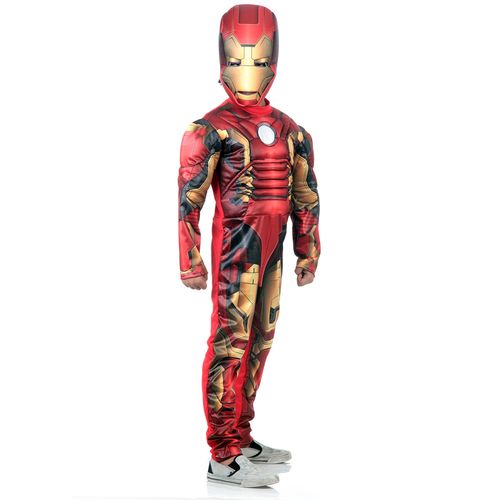 Fantasia Homem de Ferro Infantil Premium Original com Máscara e Peitoral - Vingadores - Marvel