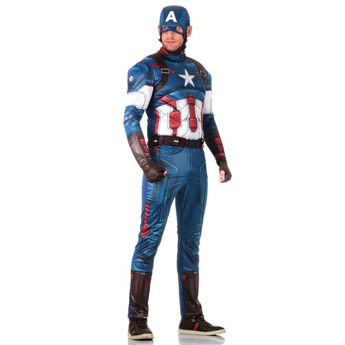 Fantasia Capitão América com Peitoral Adulto - Avengers