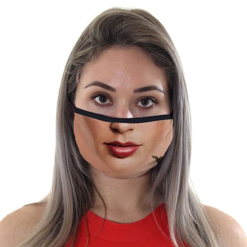 Máscara de Proteção Adulto - Rosto Mulher Maravilha - Mask4all