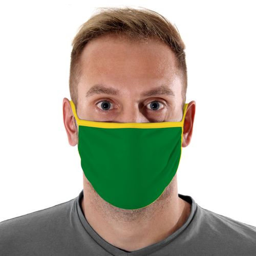 Máscara de Proteção Adulto - Verde e Amarelo - Mask4all