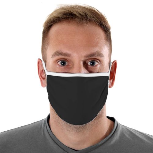 Máscara de Proteção Adulto - Preto e Branco - Mask4all