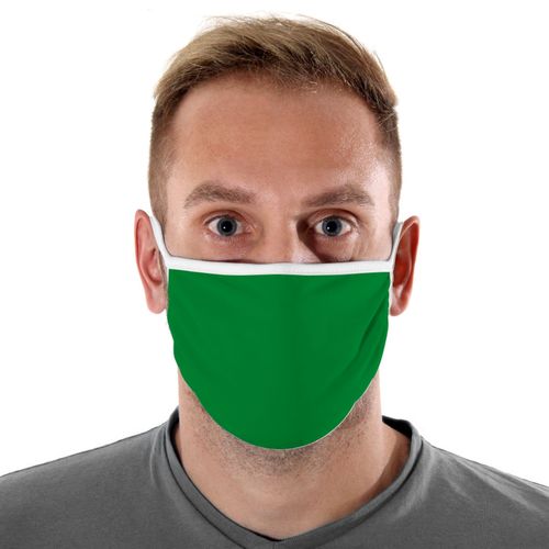 Máscara de Proteção Adulto - Verde e Branco - Mask4all