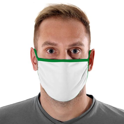 Máscara de Proteção Adulto - Branco e Verde - Mask4all
