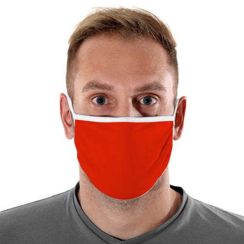 Máscara de Proteção Adulto - Vermelho e Branco - Mask4all