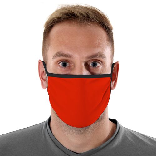 Máscara de Proteção Adulto - Vermelho e Preto - Mask4all