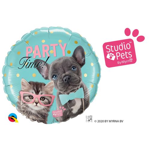Balão Redondo Stdio Pets 18 Polegadas - 46cm - Hora da Festa Pets - Qualatex