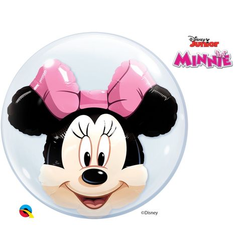 Balão Bubbles Duplo 24 Polegadas - 61cm - Minnie Disney - Qualatex