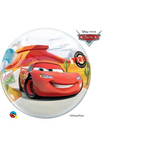 Balão Bubbles 22 Polegadas - 56cm - Carros Disney - Qualatex