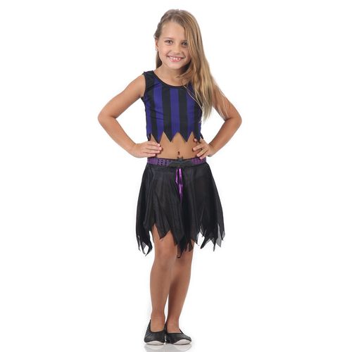 Fantasia Halloween Vampira Vitoriana Infantil Vestido Longo - 7 Artes BrinQ  Fantasias