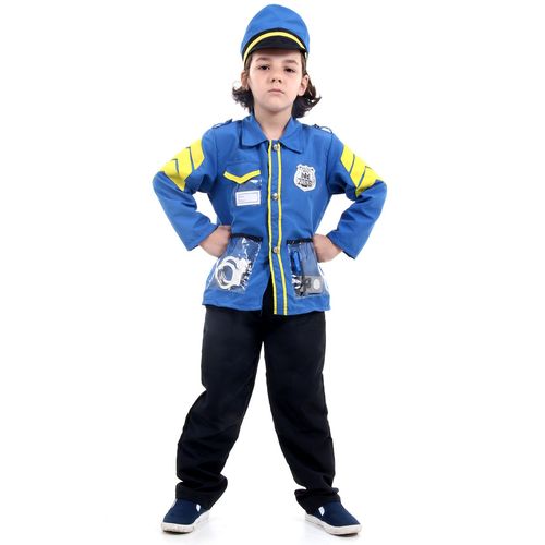 Fantasia Infantil Policial Com acessórios e  Quepe