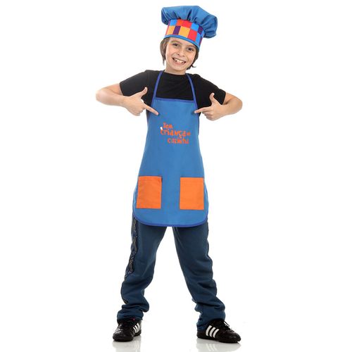 Fantasia Têm Criança na Cozinha Infantil - Avental Azul - Original