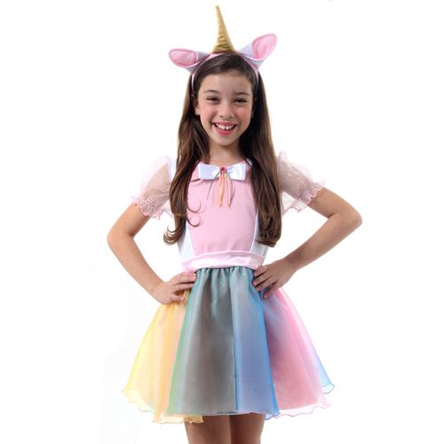Fantasia Unicórnio Vestido Infantil - Carnaval