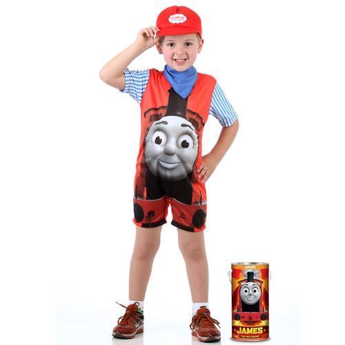 Fantasia James Vermelho Infantil - Thomas e seus Amigos - Original