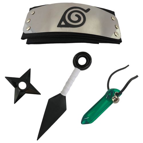 Kit Naruto - Bandana, Kunai e Colar