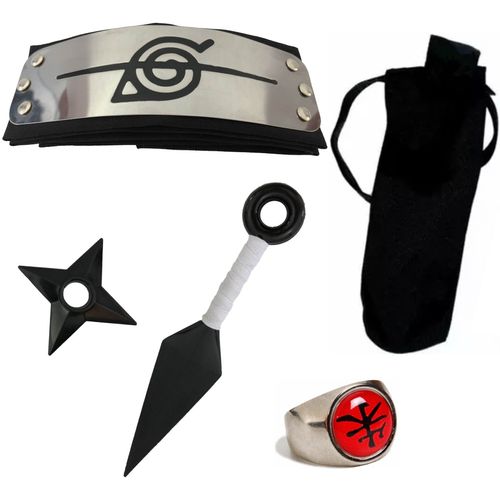 Kit Bandana + Kunai + Porta Kunai + Anel Itachi