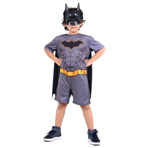 Fantasia Batman Curto Infantil - Liga da Justiça - Original