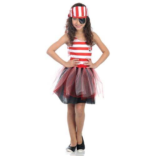 Fantasia Piratinha Infantil - Dress Up - Carnaval
