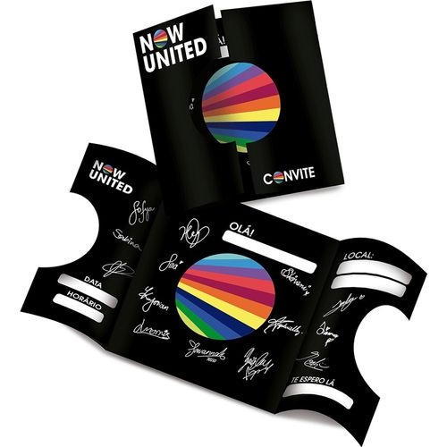 Convite de Aniversário 8 Unidades - Now United - Festcolor