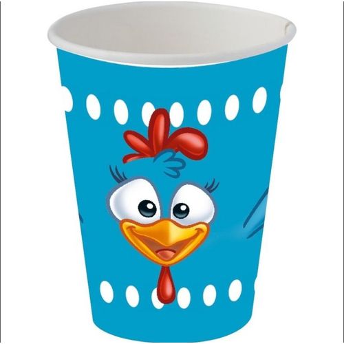 Copo Papel 200ML 8 Unidades - Galinha Pintadinha - Festcolor