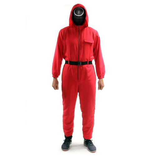 Fantasia Soldado Vermelho - Circulo - Luxo Adulto - Round 6