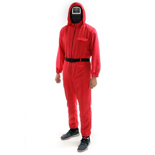 Fantasia Soldado Vermelho - Quadrado - Luxo Adulto - Round 6