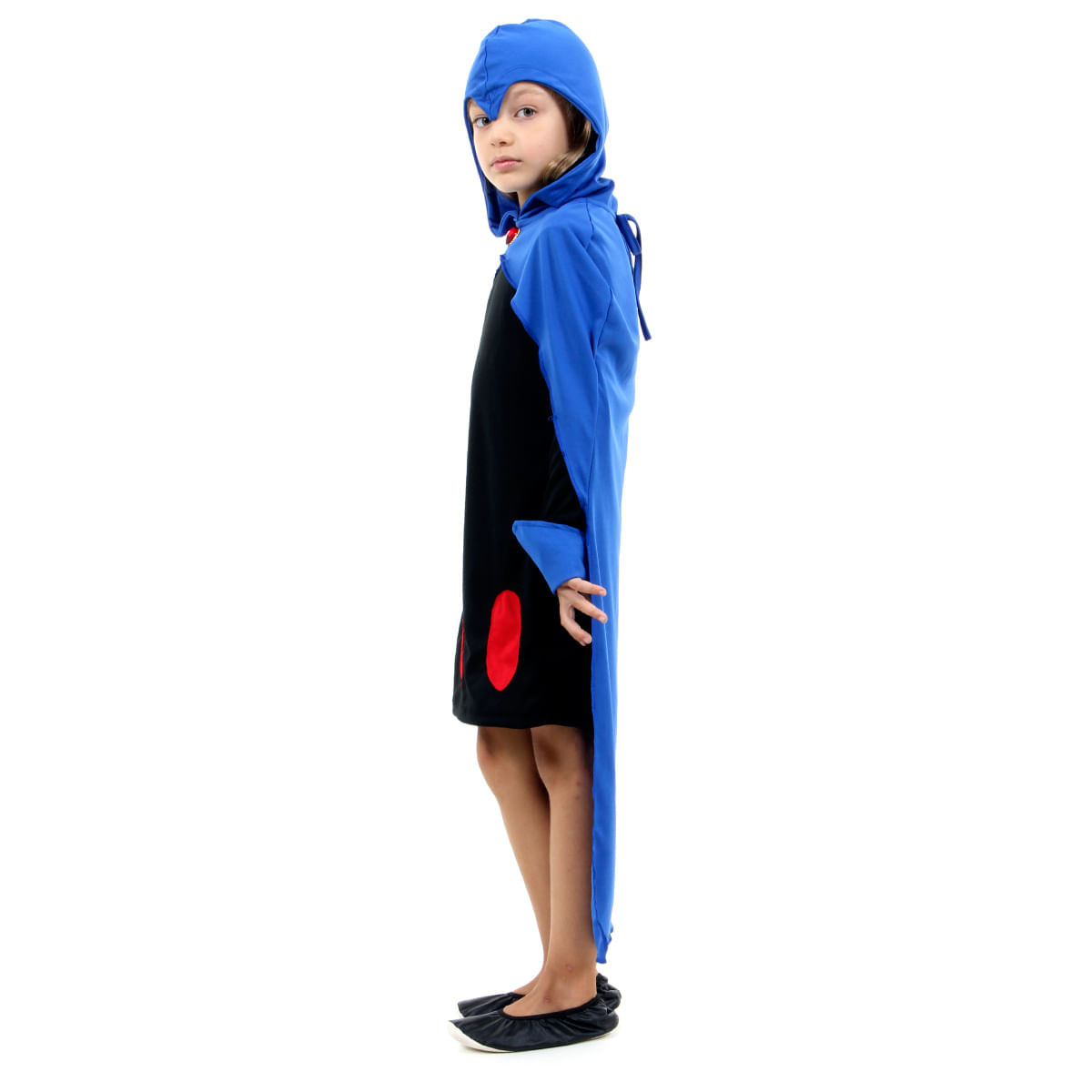 Fantasia Ravena Teen Titans Infantil 935480-P, Azul/Preto