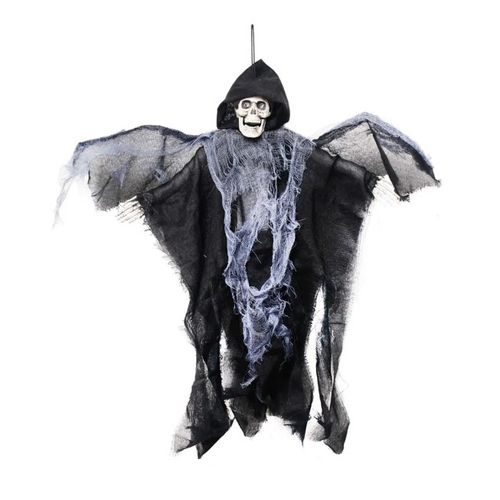 Boneco Ceifador c/ Asas Preto e Branco - Cromus