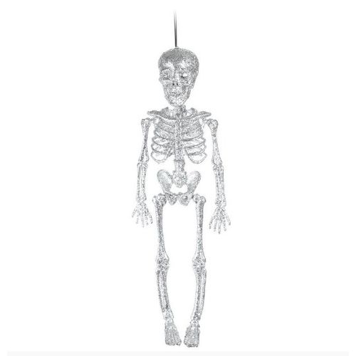 Esqueleto Enfeite de Halloween Prata - Cromus