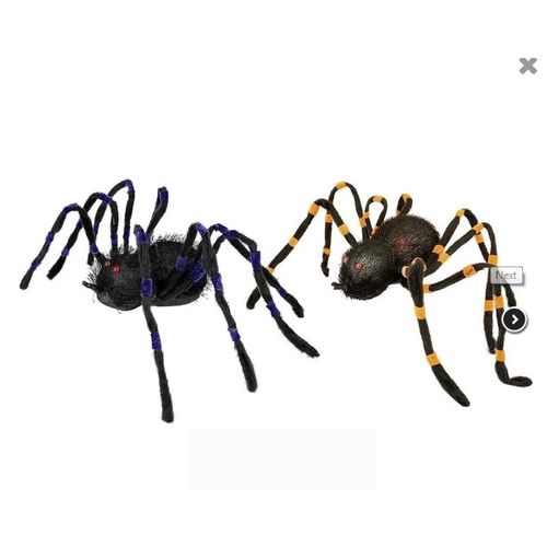 Aranha Decorativa com Led Roxo Halloween - Cromus