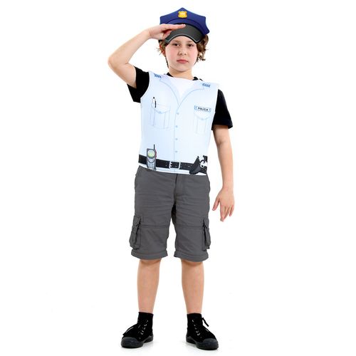 Kit Peitoral Policial Infantil - Profissões