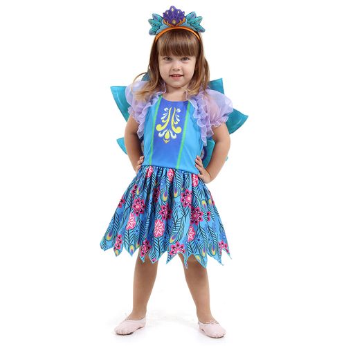 Fantasia Fada Azul Infantil com Asa e Tiara