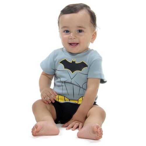 Fantasia Body Macaquinho Batman Bebê - Liga da Justiça - Original