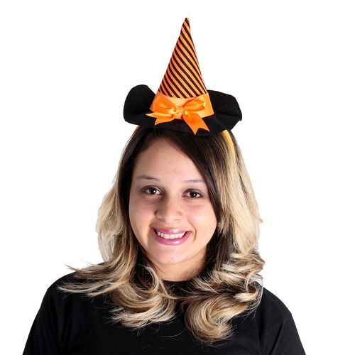 Mini Chapéu Listrado Laranja