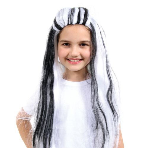 Peruca Branca e Preta Infantil - Halloween