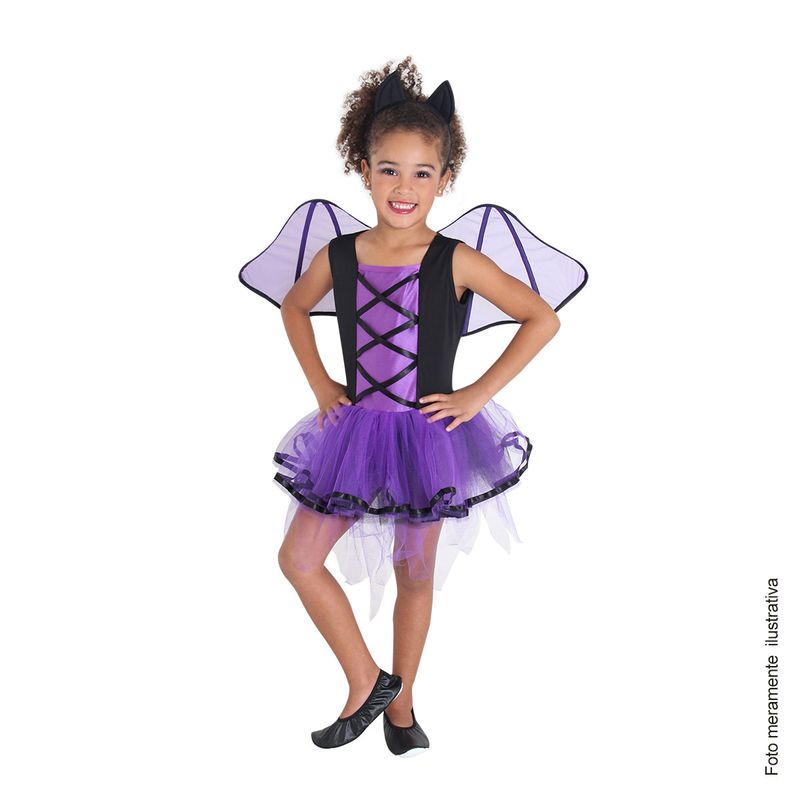 Fantasia Vampira Clássica Halloween Infantil