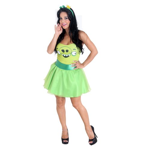 Fantasia Porco Verde Adulo - Angry Birds - Heat Girls