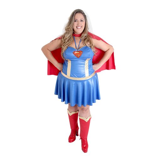 Fantasia Super Mulher Adulto - Plus Size