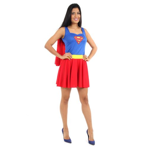 Fantasia Super Mulher Verão Adulto - Liga da Justiça - Original