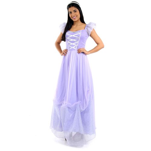 Fantasia Princesa Lilás Adulto - Era uma vez