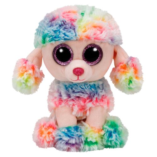 Pelúcia Beanie Boos Médio - Cachorro Rainbow