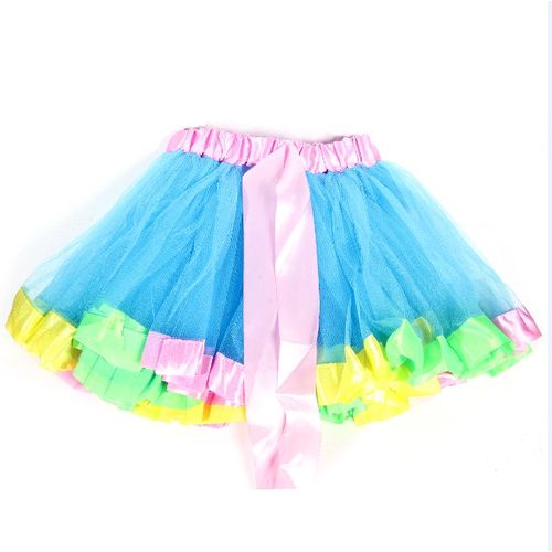 Saia Tutu Azul Clara / Colorida Infantil