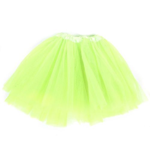 Saia Tutu Verde Limão Infantil - c/ 3 Camadas sem Glitter
