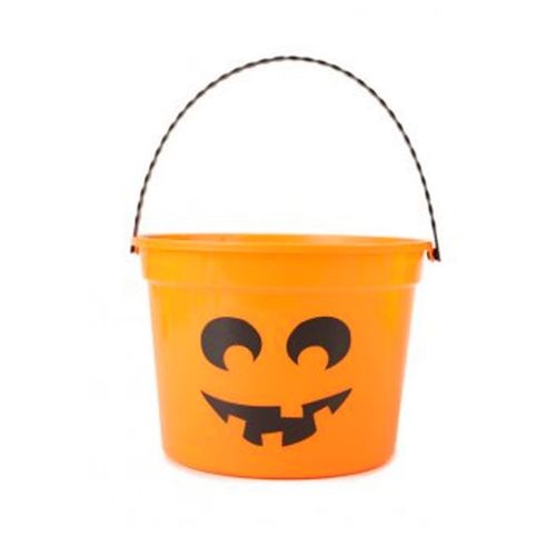 Baldinho Laranja para Doces e Decoração Halloween